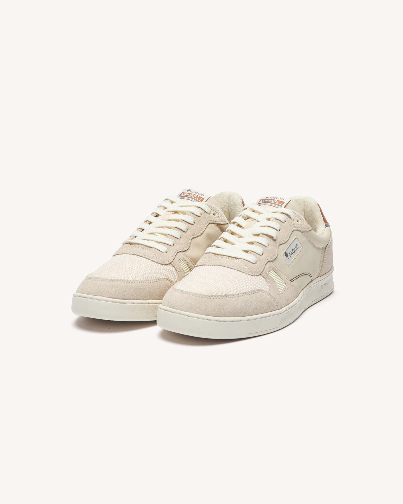 Baskets basses Commute 1 Tissu-suede Beige/rust