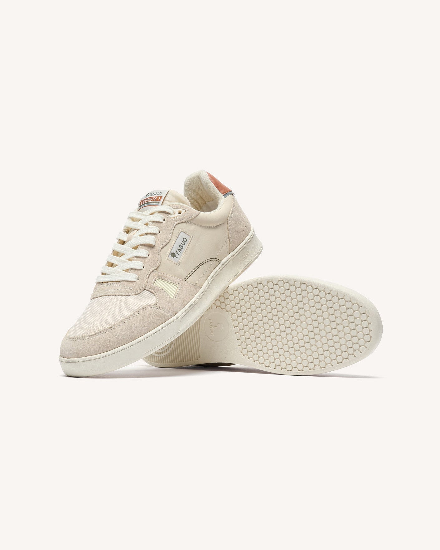 Baskets basses Commute 1 Tissu-suede Beige/rust
