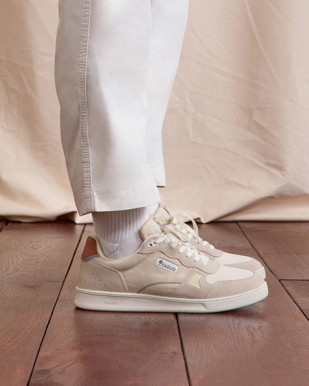 Baskets basses Commute 1 Tissu-suede Beige/rust