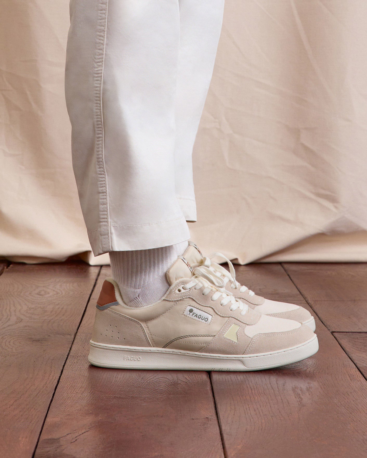 Baskets basses Commute 1 Tissu-suede Beige/rust