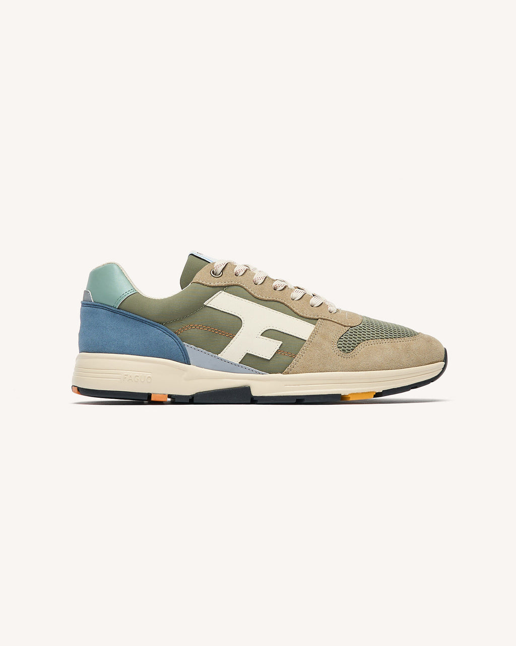 Running Olive Tissu-suede Kaki/blue_variant
