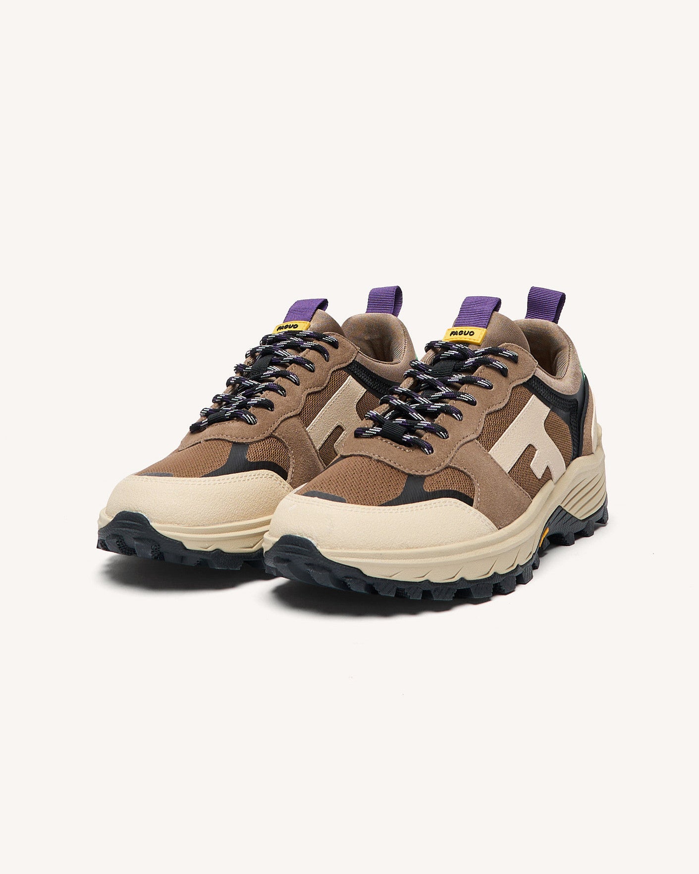 Running Hazel monstera Tissu-suede Light camel