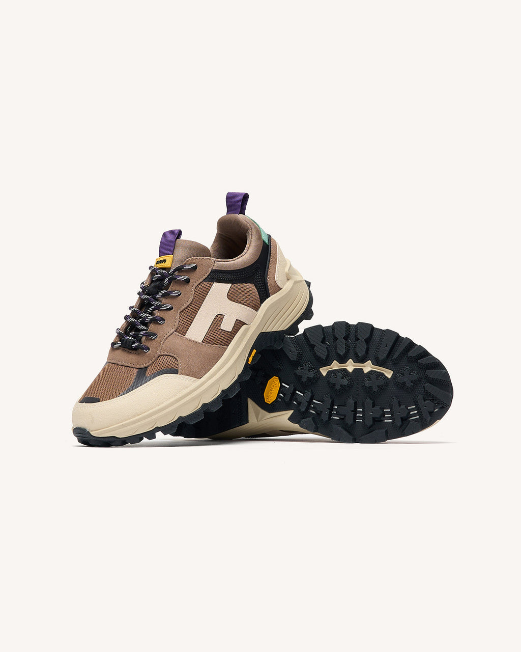 Running Hazel monstera Tissu-suede Light camel