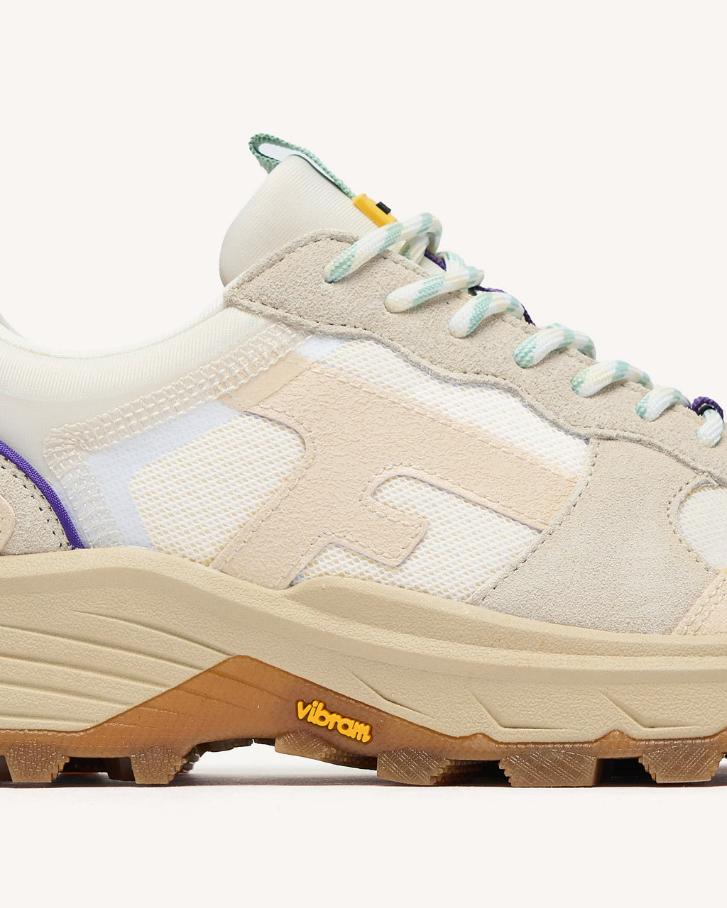 Running Hazel monstera Tissu-suede White/light green
