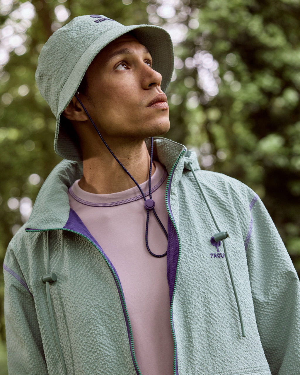 Chapeau Bob Chaine et trame Green
