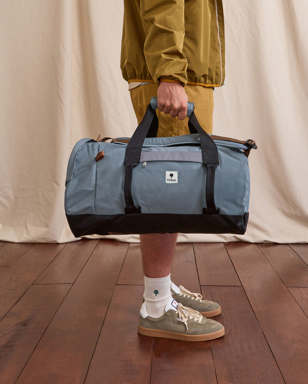 Big duffle backpack Fabric Medium blue melange
