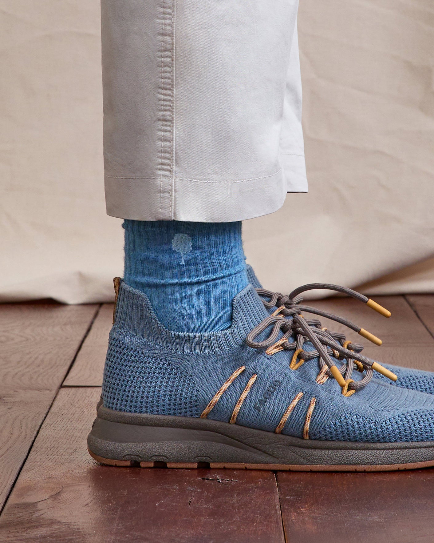 Socks x1 Maille Beach blue
