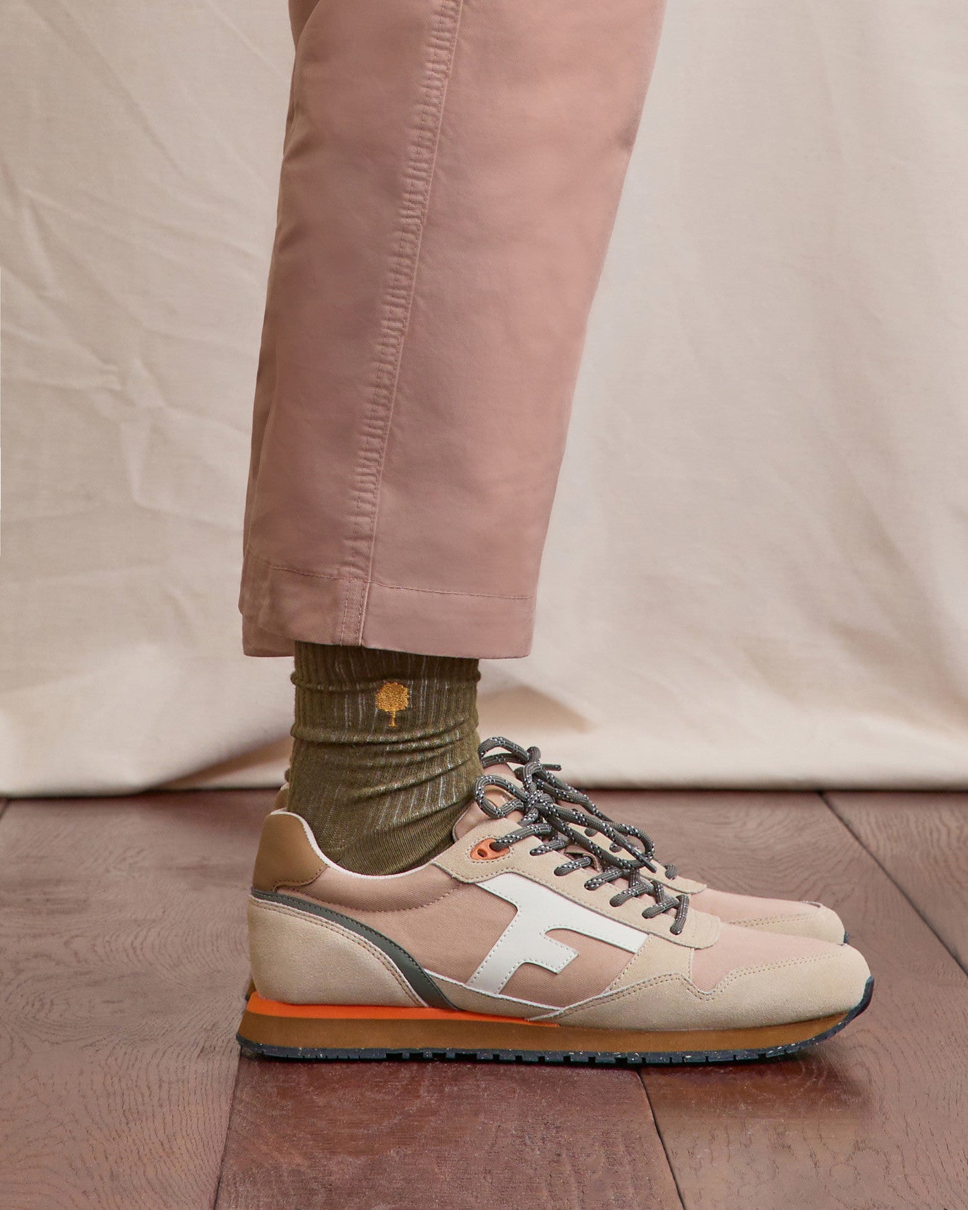 Socks x1 Maille Warm kaki
