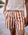 Maillot de bain Mimizan Chaine et trame Brick/ecru
