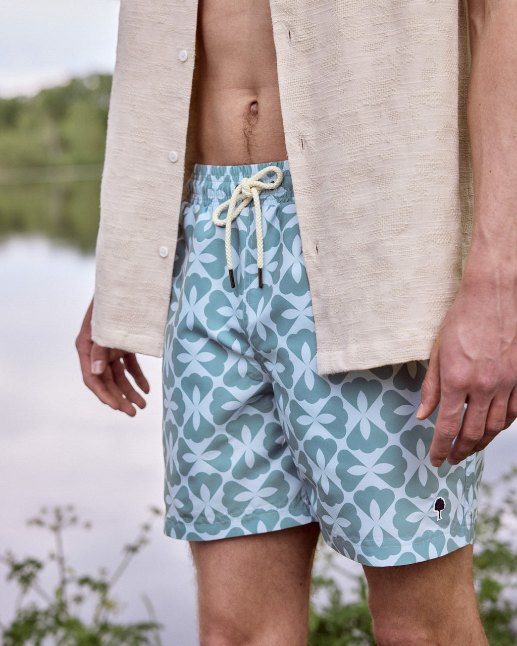 Maillot de bain Mimizan Chaine et trame Sky blue/moonlight
