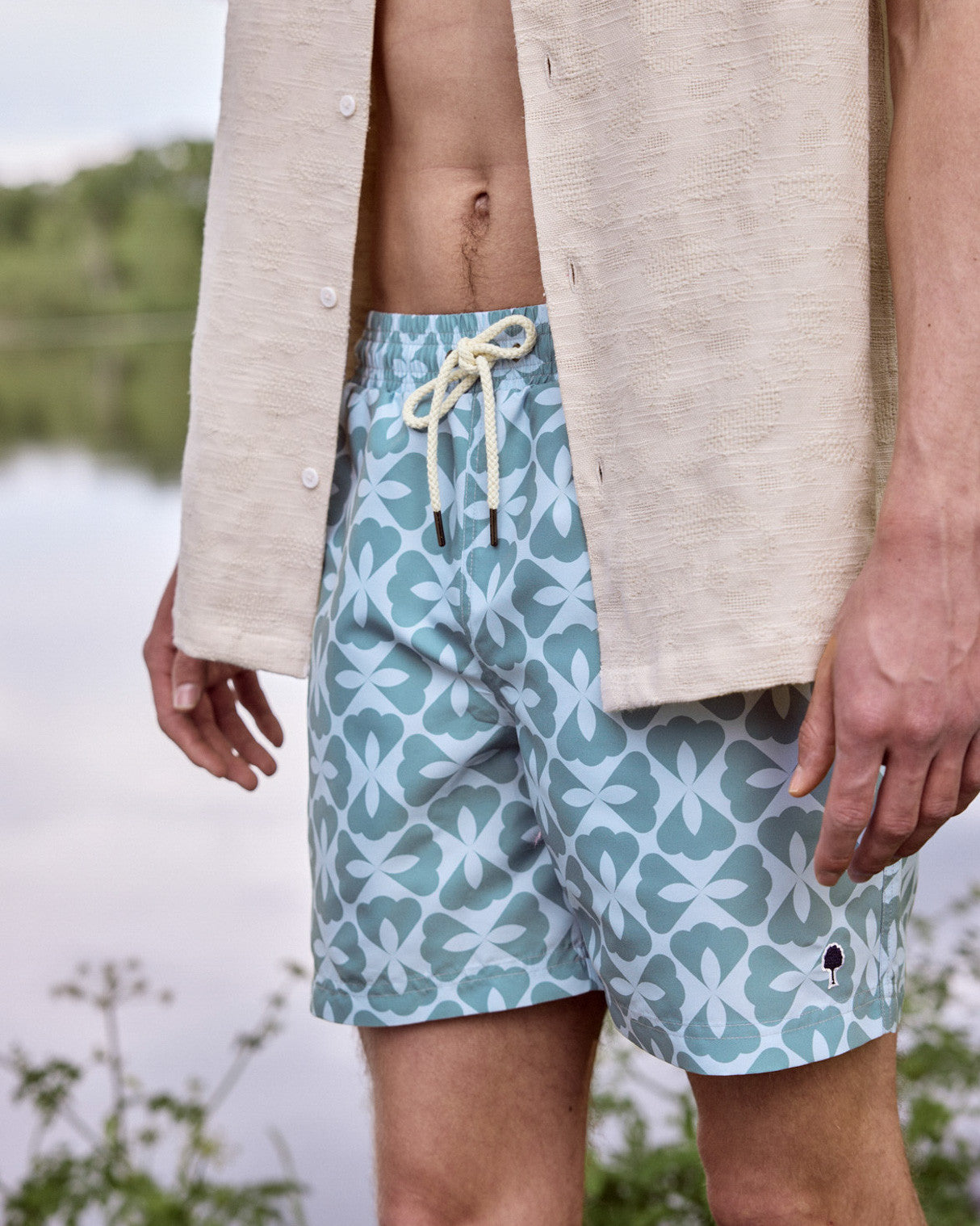 Maillot de bain Mimizan Chaine et trame Sky blue/moonlight
