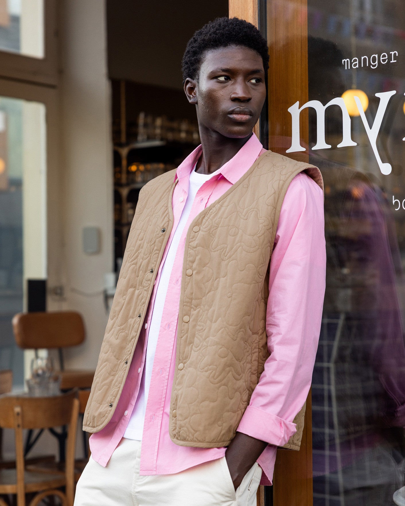 Esterel sm Jacket Woven Fabric Natural
