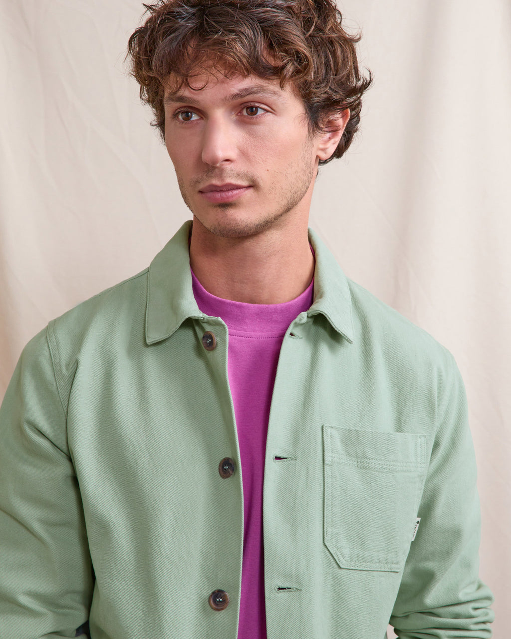Veste Lorge Chaine et trame Green
