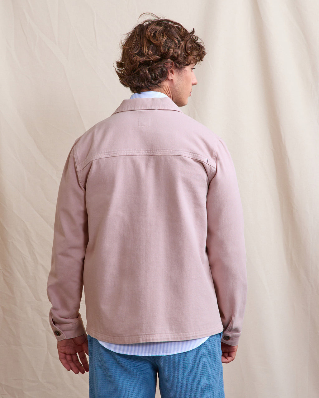 Veste Lorge Chaine et trame Lilac/navy
