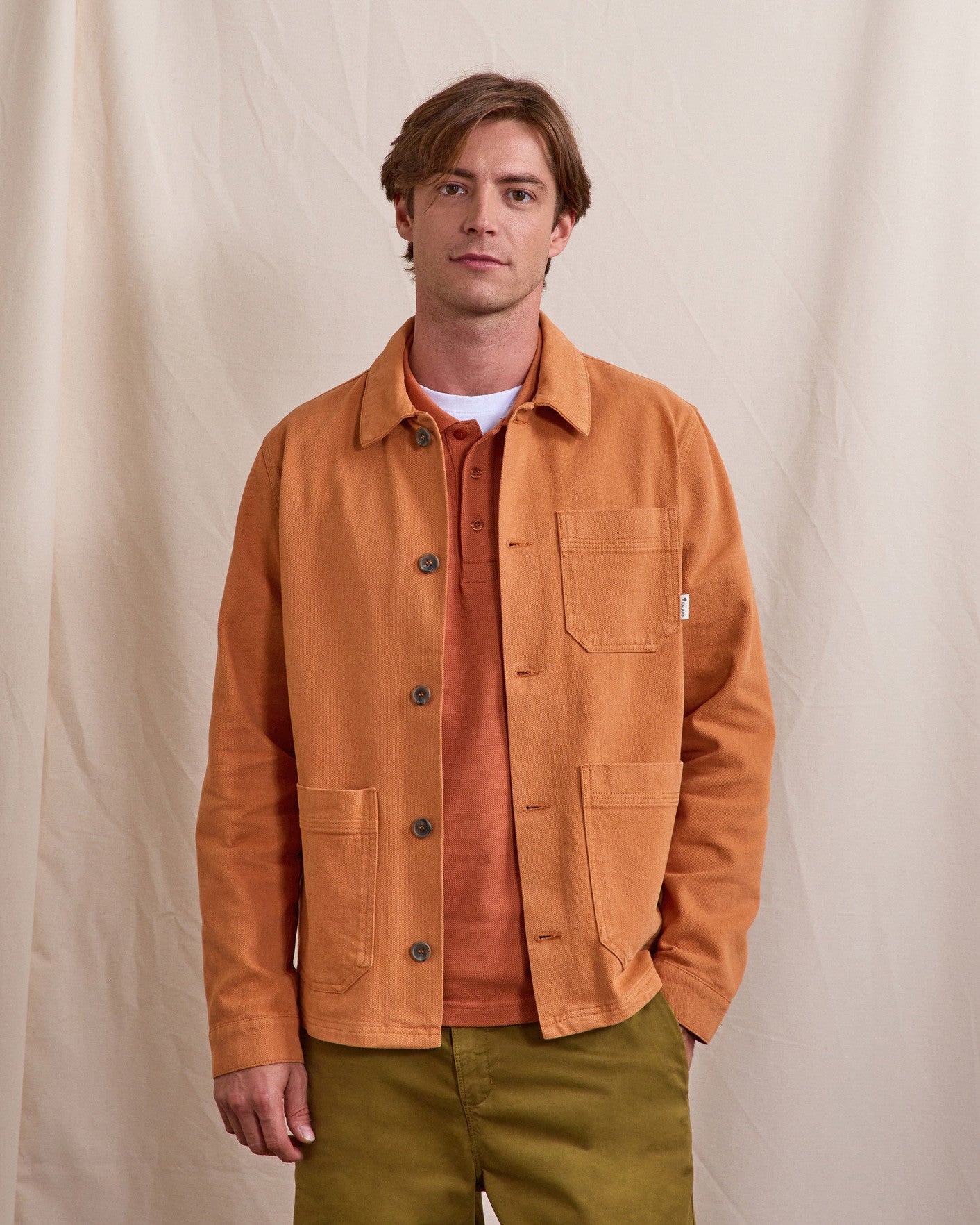 Veste Lorge Chaine et trame Light brick
