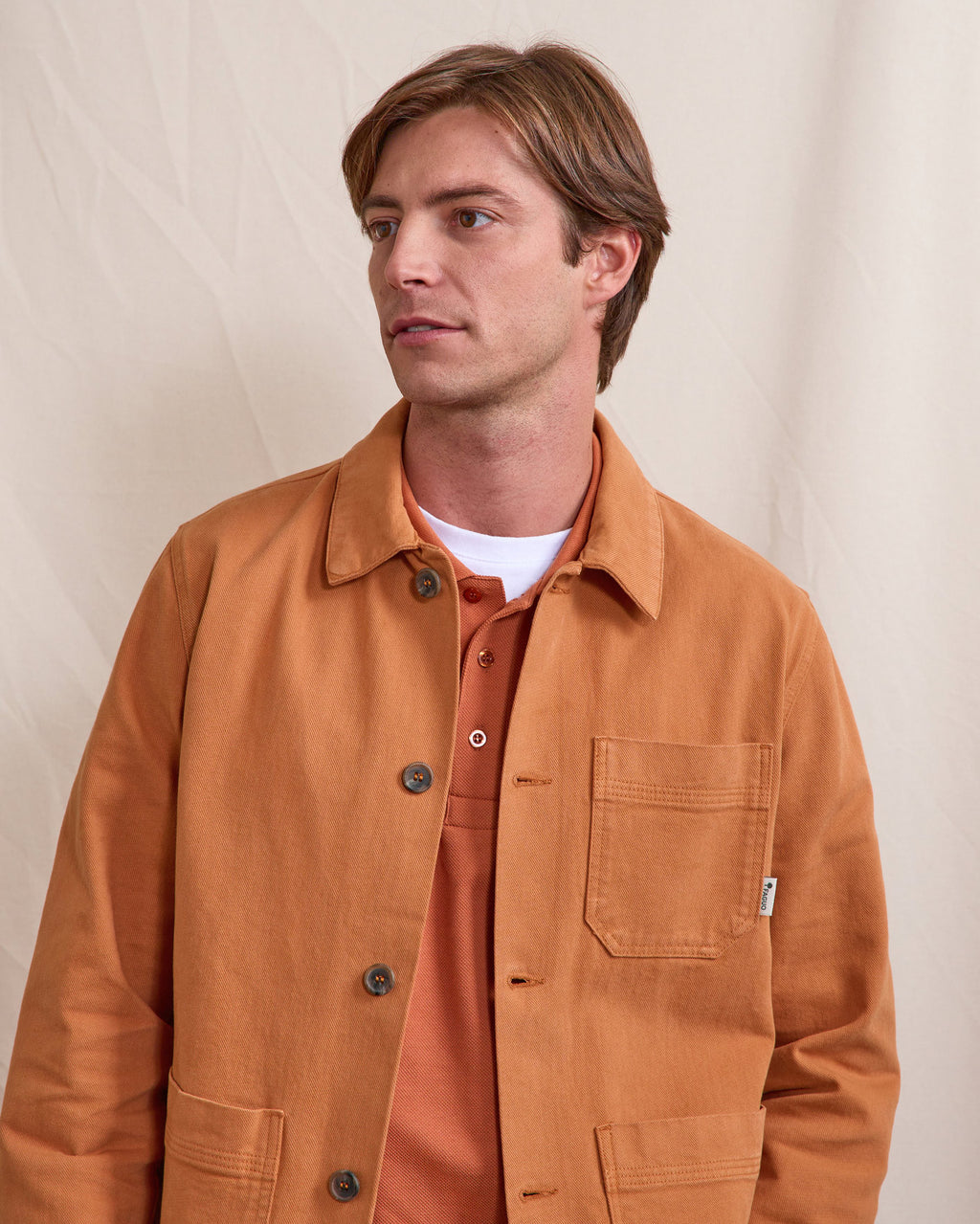 Veste Lorge Chaine et trame Light brick
