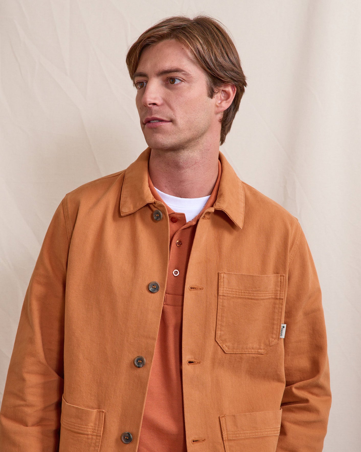 Veste Lorge Chaine et trame Light brick
