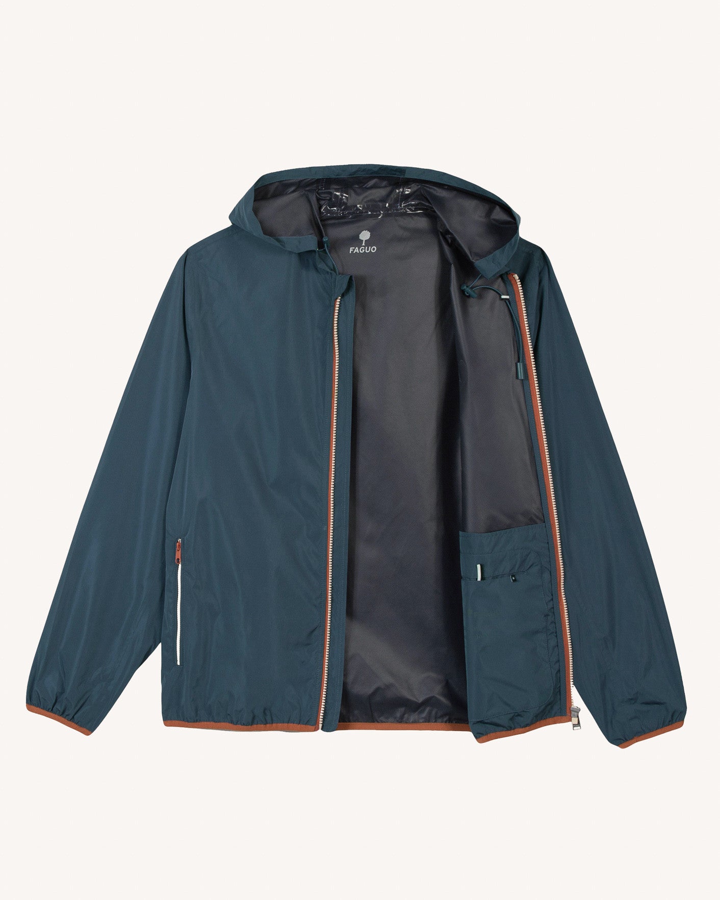Impermeable Carnoet Chaine et trame Washed navy
