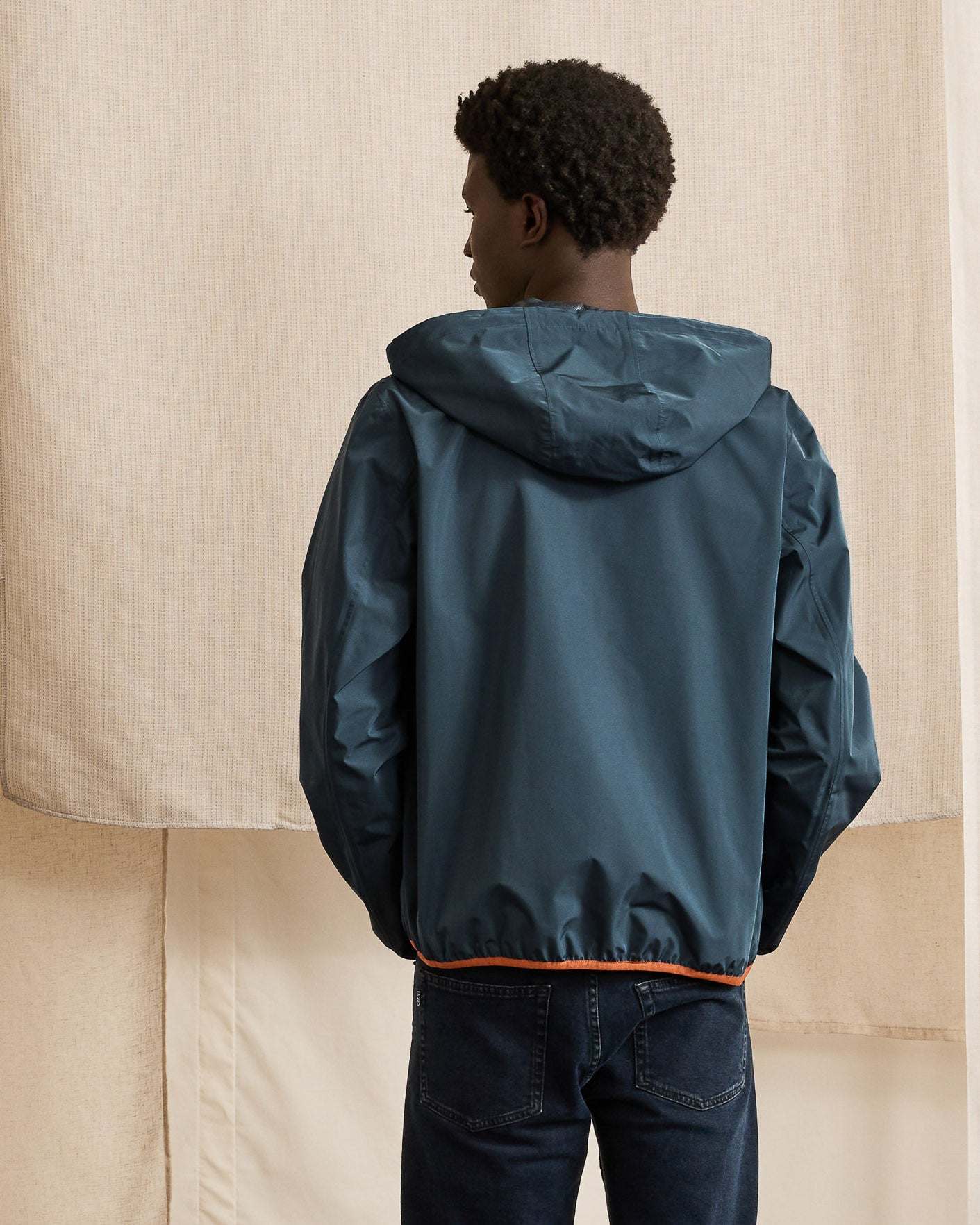 Impermeable Carnoet Chaine et trame Washed navy
