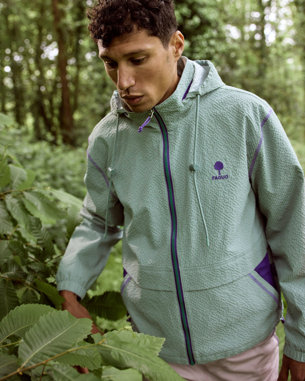 Impermeable Huelgoat otd Chaine et trame Green

