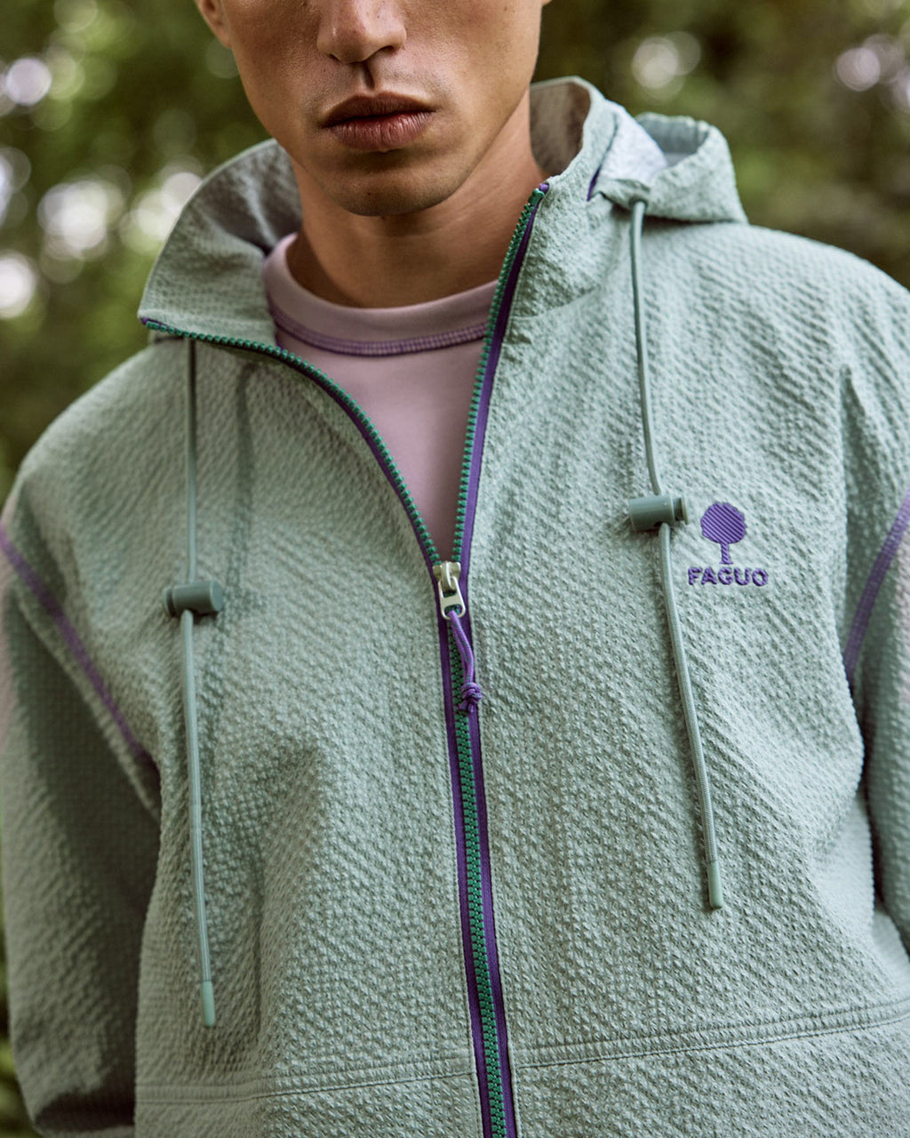 Impermeable Huelgoat otd Chaine et trame Green
