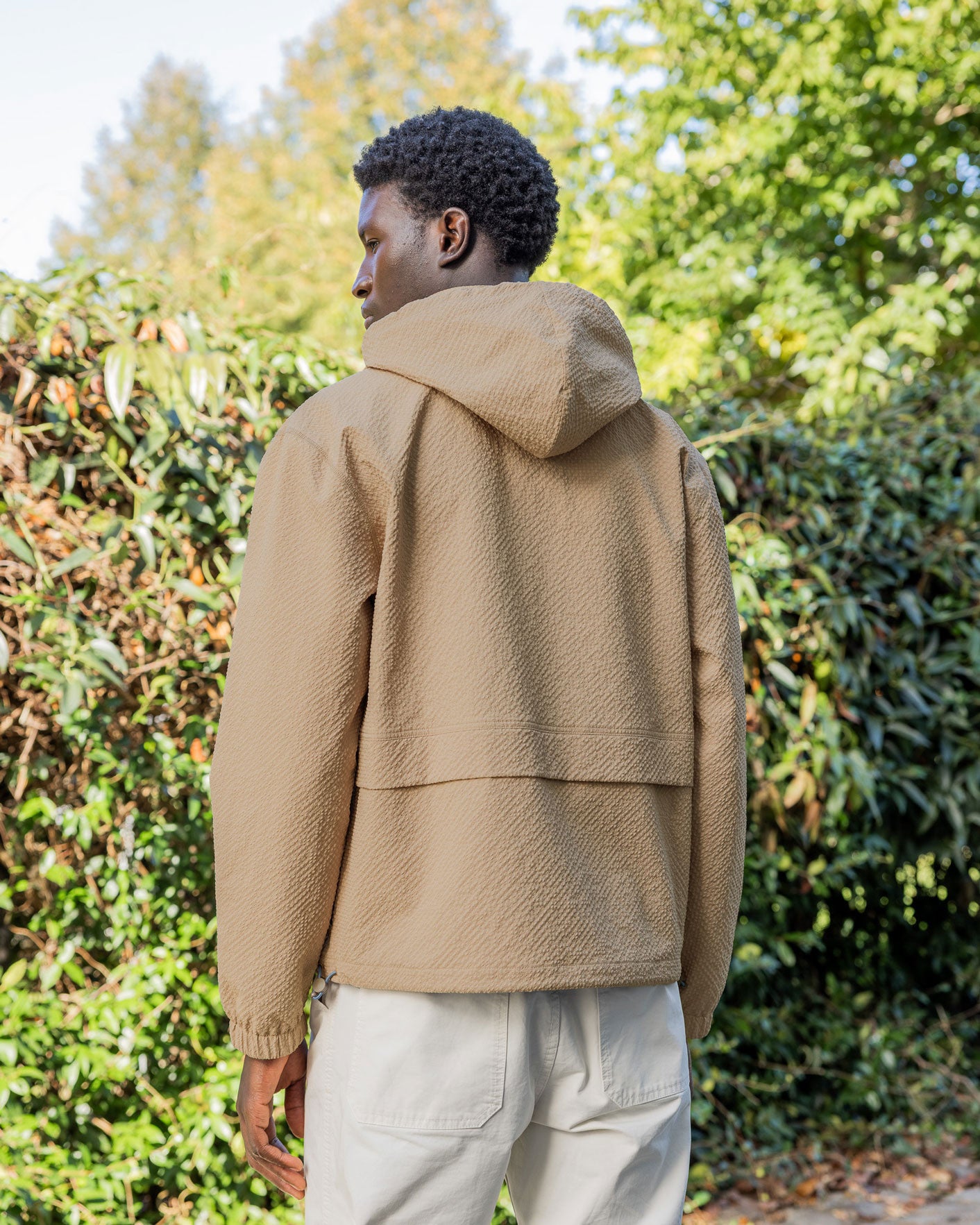 Waterproof jacket Huelgoat Chaine et trame Natural
