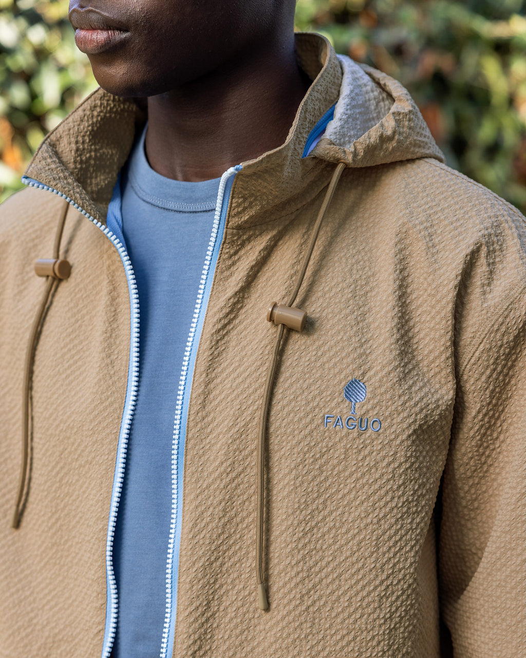 Waterproof jacket Huelgoat Chaine et trame Natural
