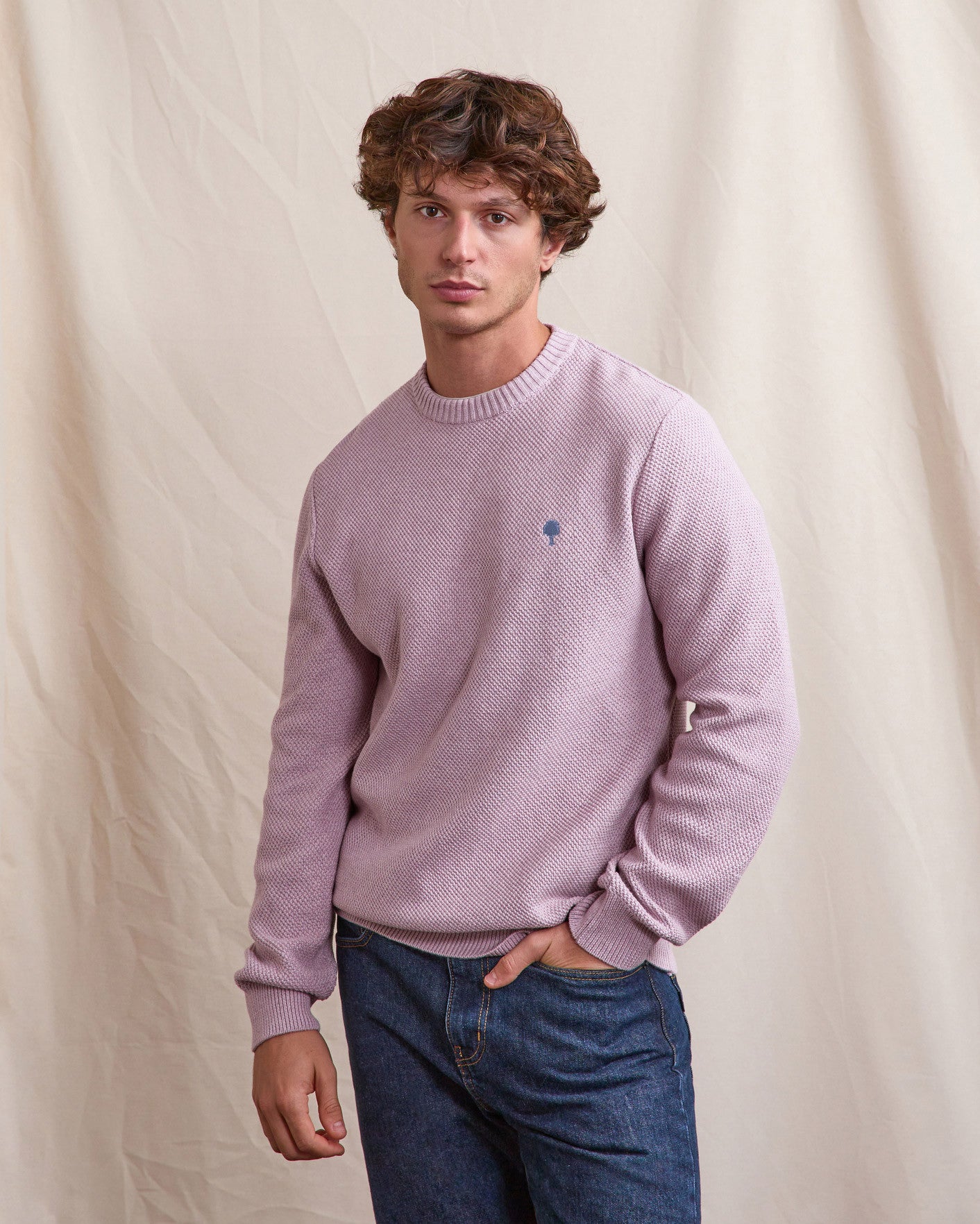 Pull Opale Maille Lilac/navy
