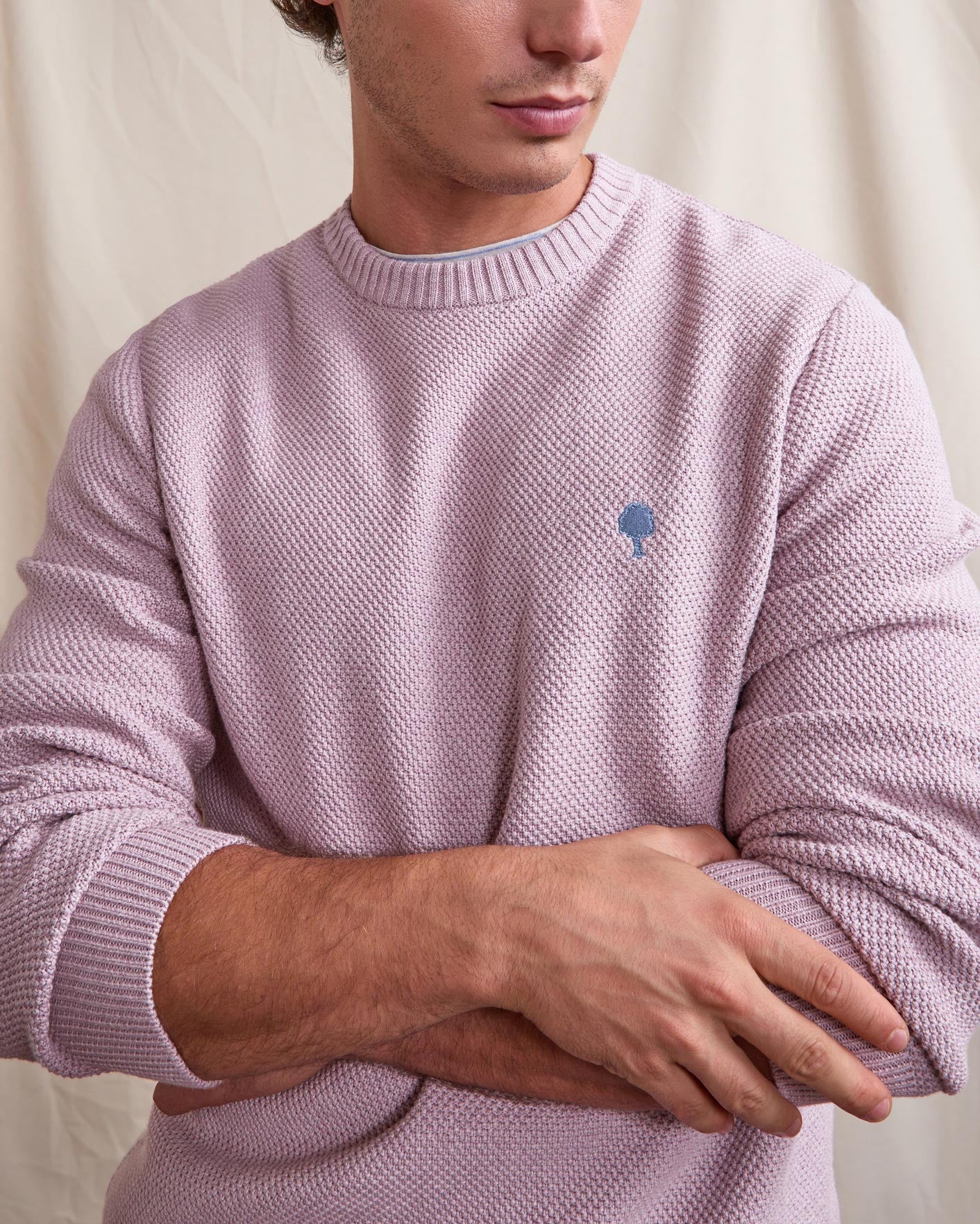 Pull Opale Maille Lilac/navy
