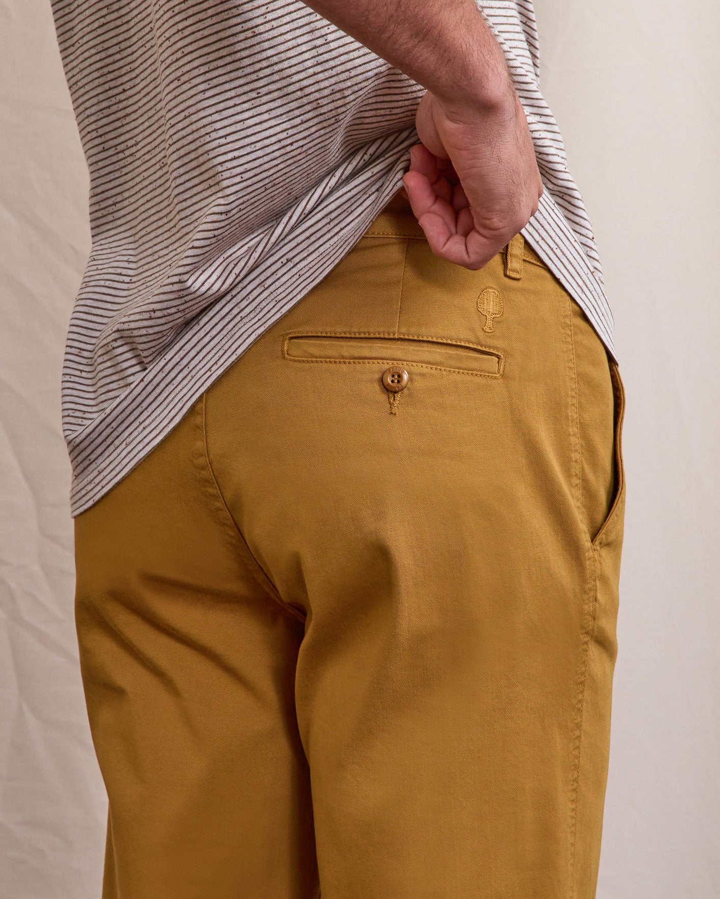 Chino Brix regular Chaine et trame Light camel
