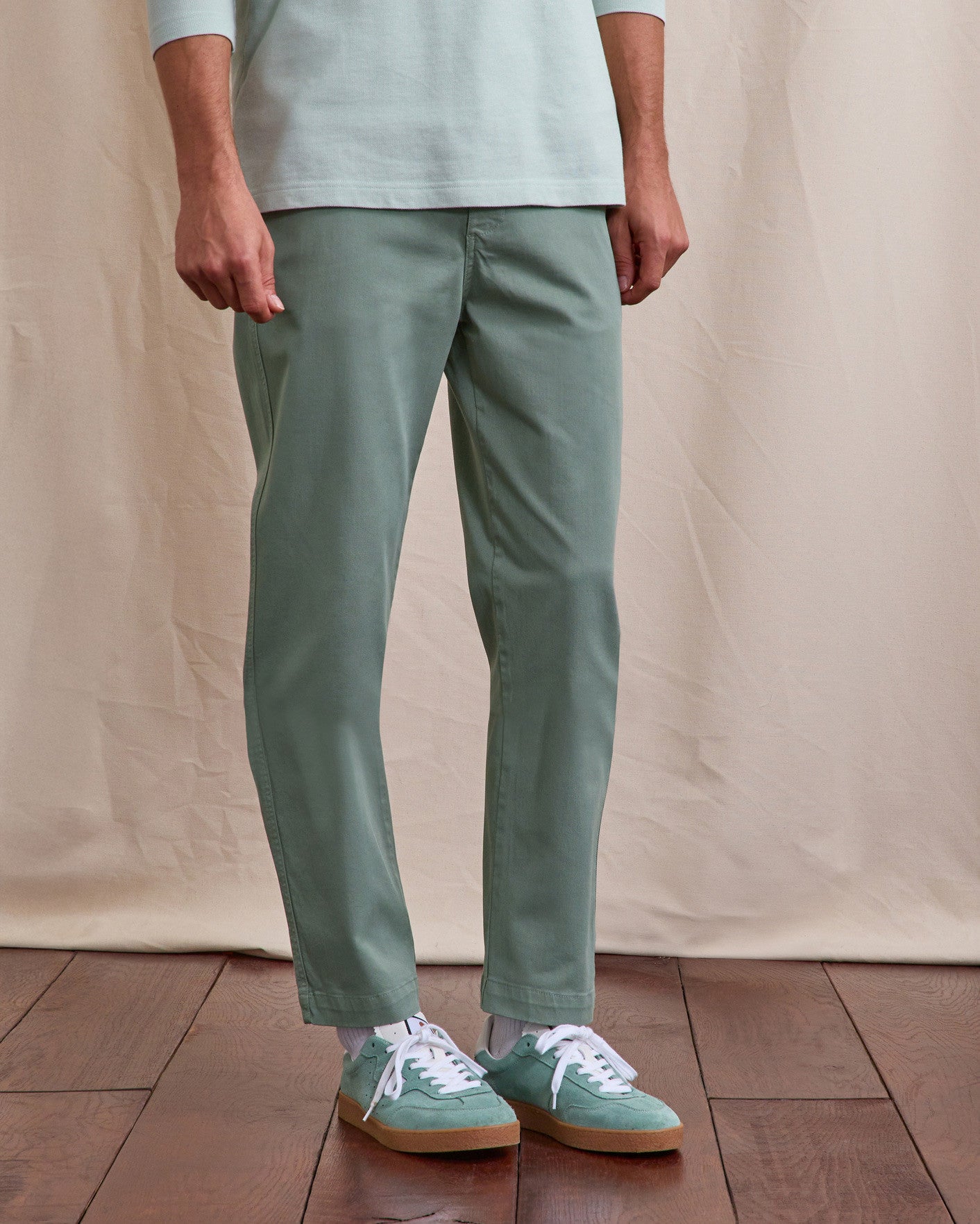 Chino Brix regular Chaine et trame Green
