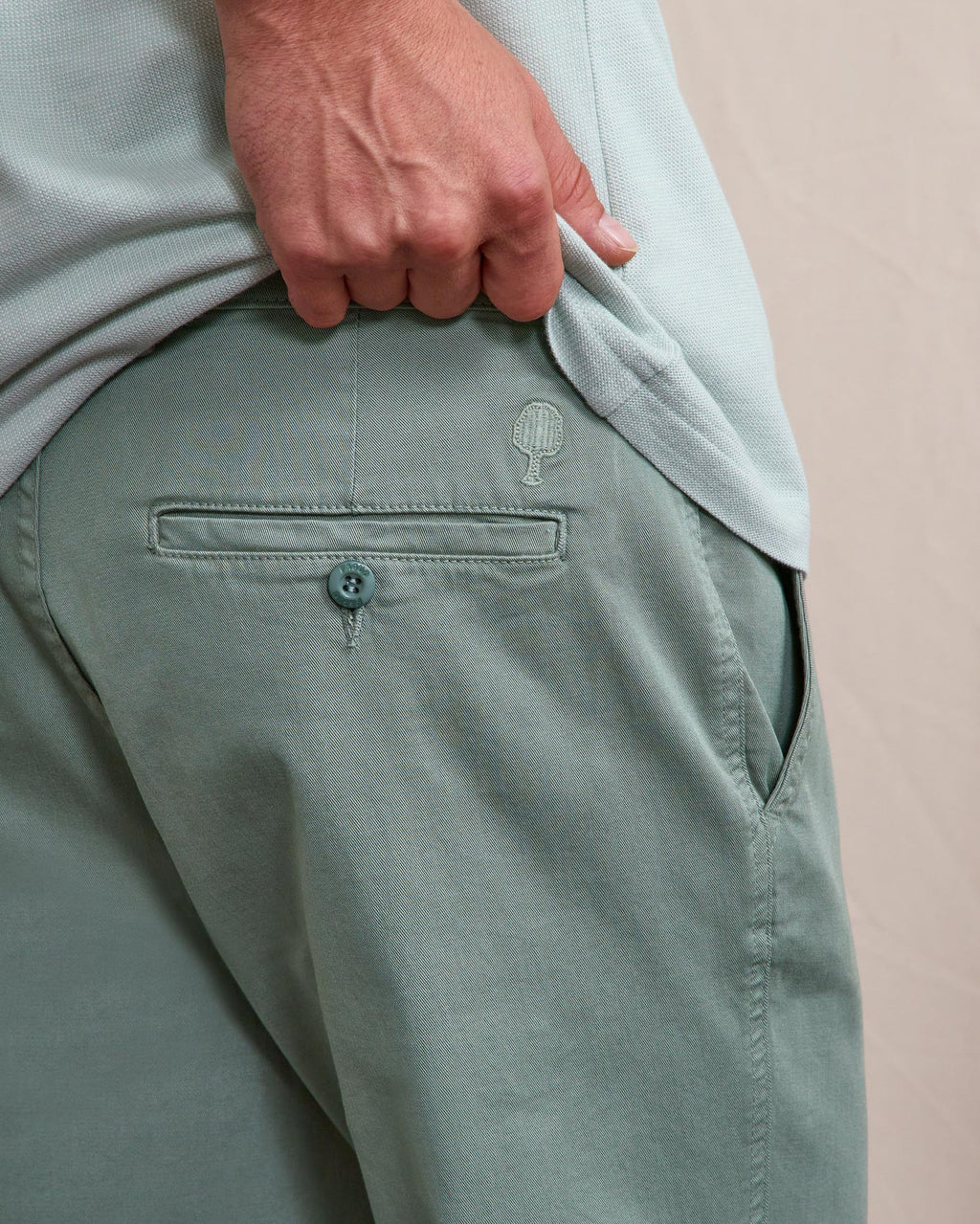 Chino Brix regular Chaine et trame Green
