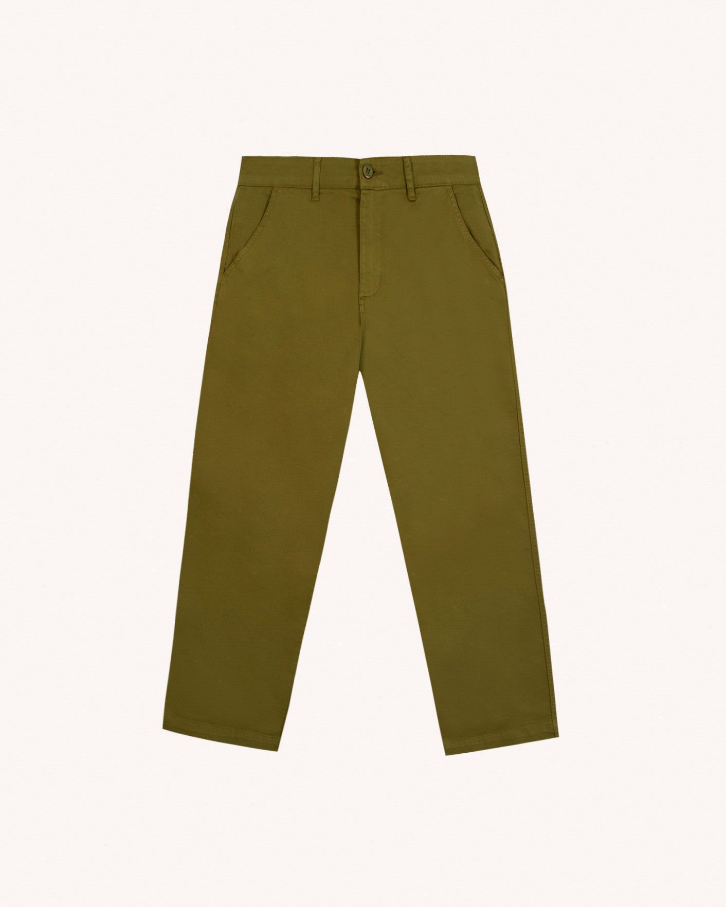 Chino Brix regular Chaine et trame Warm kaki
