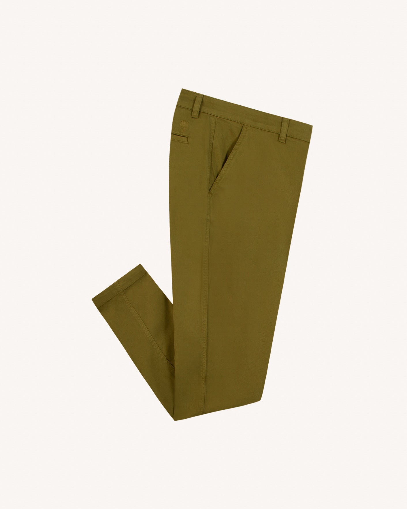 Chino Brix regular Chaine et trame Warm kaki
