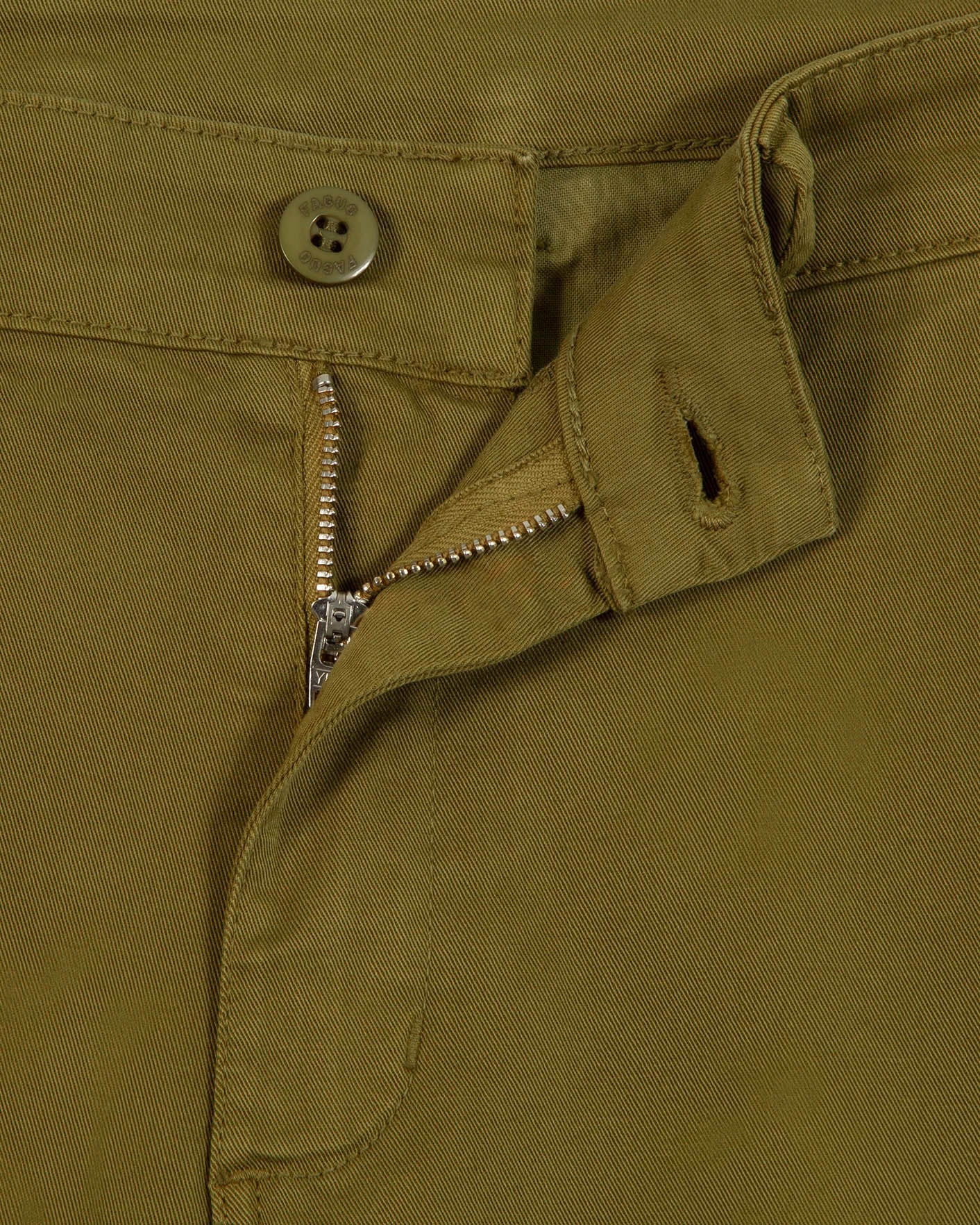 Chino Brix regular Chaine et trame Warm kaki
