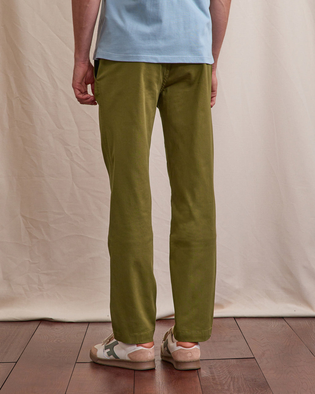 Chino Brix regular Chaine et trame Warm kaki
