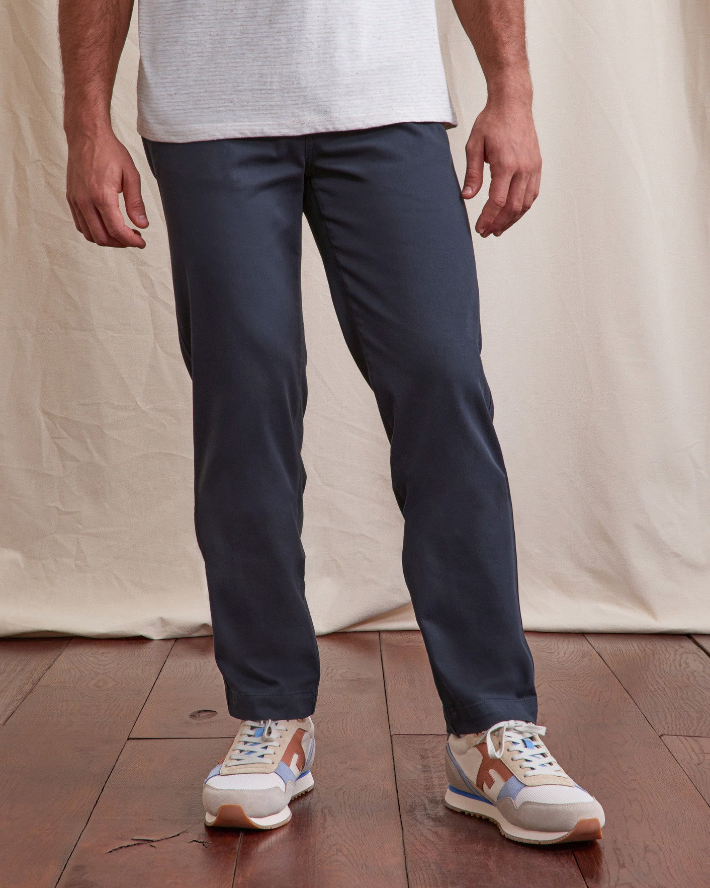 Chino Brix regular Chaine et trame Washed navy

