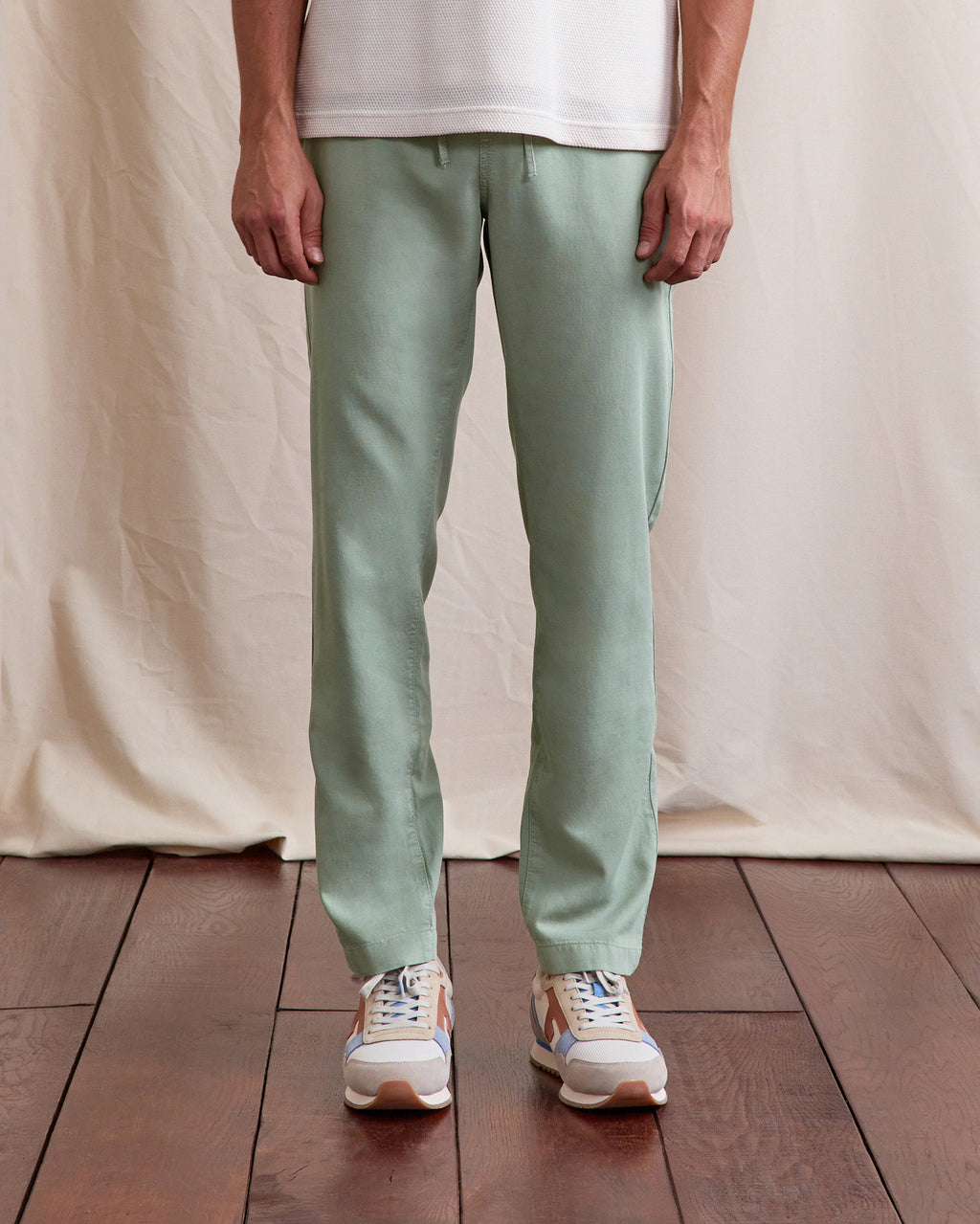 Pantalon elastique Dreuille Chaine et trame Green

