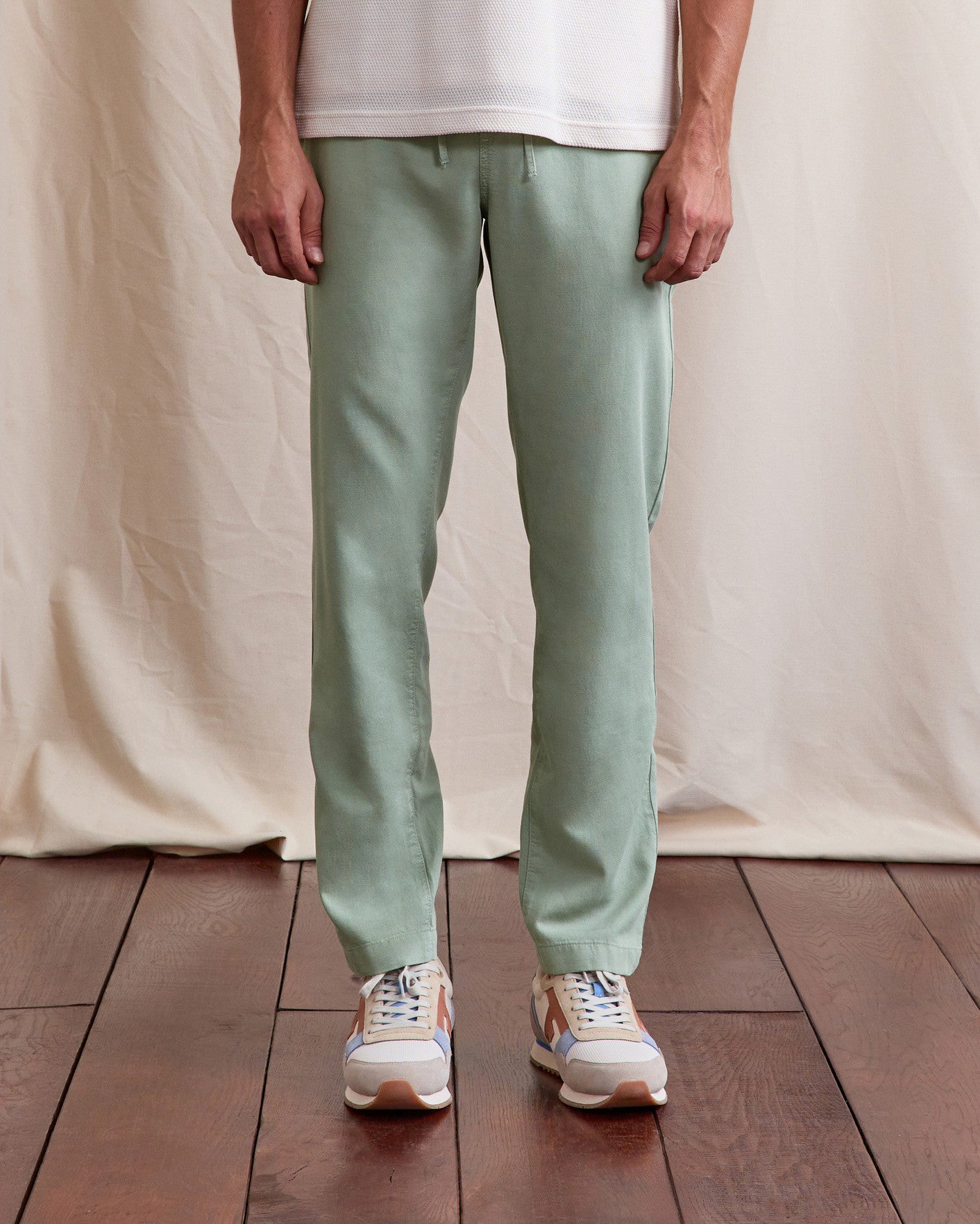 Pantalon elastique Dreuille Chaine et trame Green
