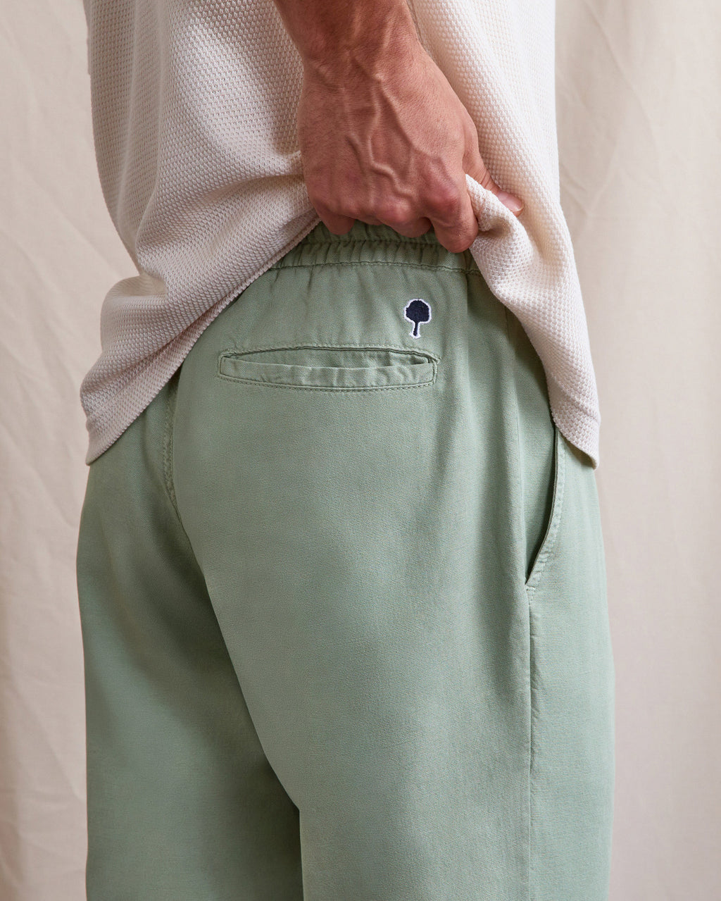 Pantalon elastique Dreuille Chaine et trame Green
