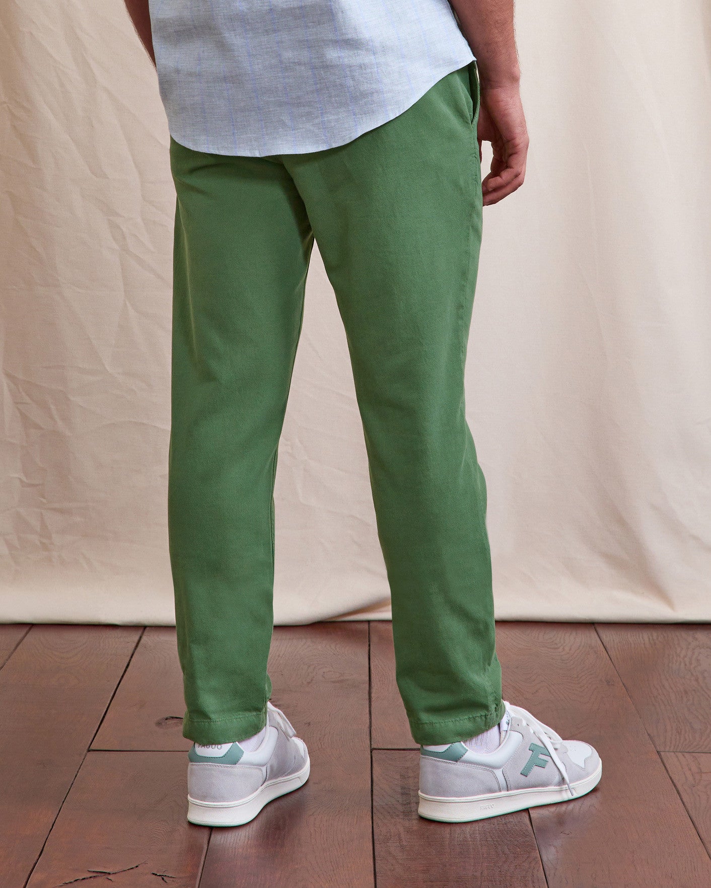 Pantalon elastique Dreuille Chaine et trame Mineral
