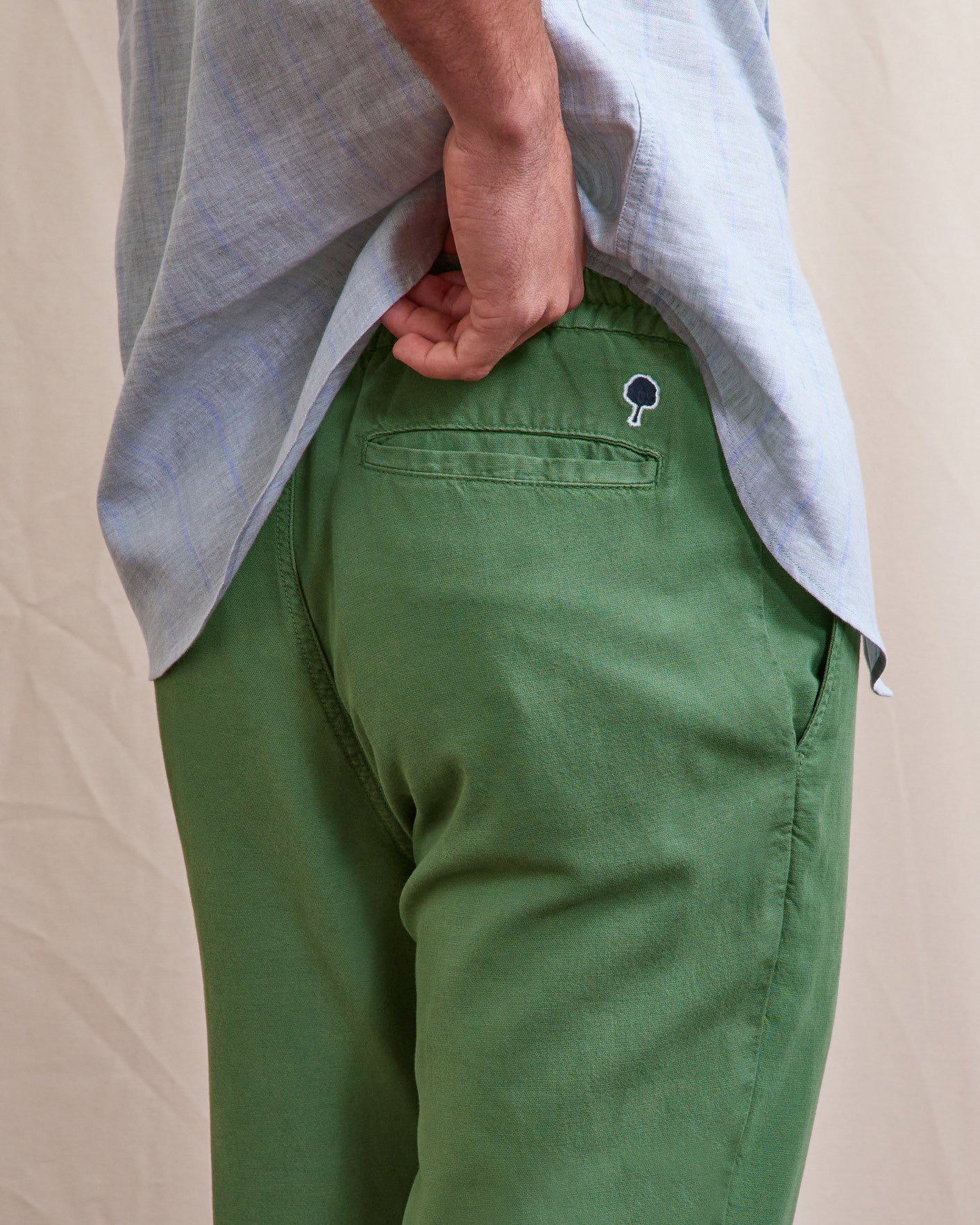 Pantalon elastique Dreuille Chaine et trame Mineral
