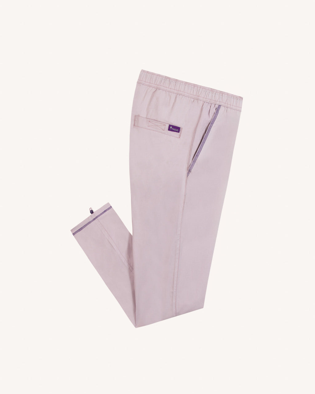 Pantalon elastique Dreuille otd Chaine et trame Lilac/navy
