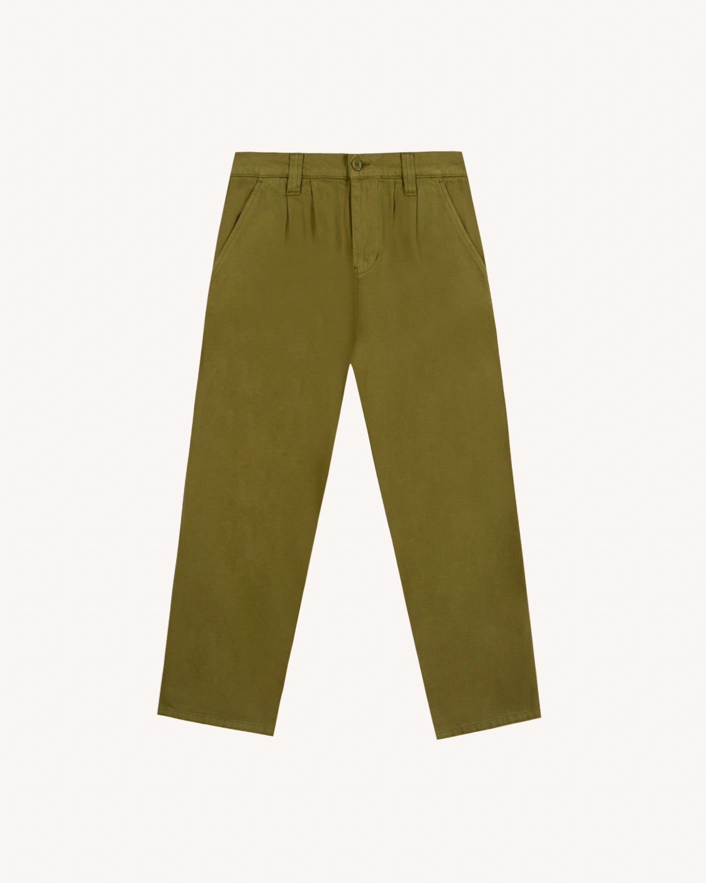 Chino Landais Chaine et trame Warm kaki
