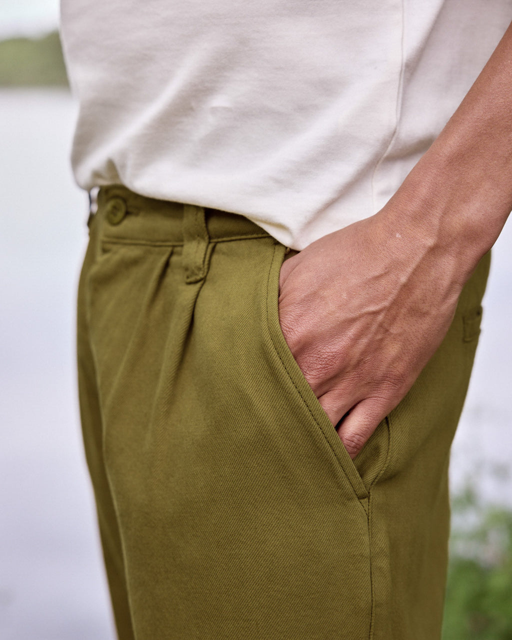 Chino Landais Woven Warm Khaki
