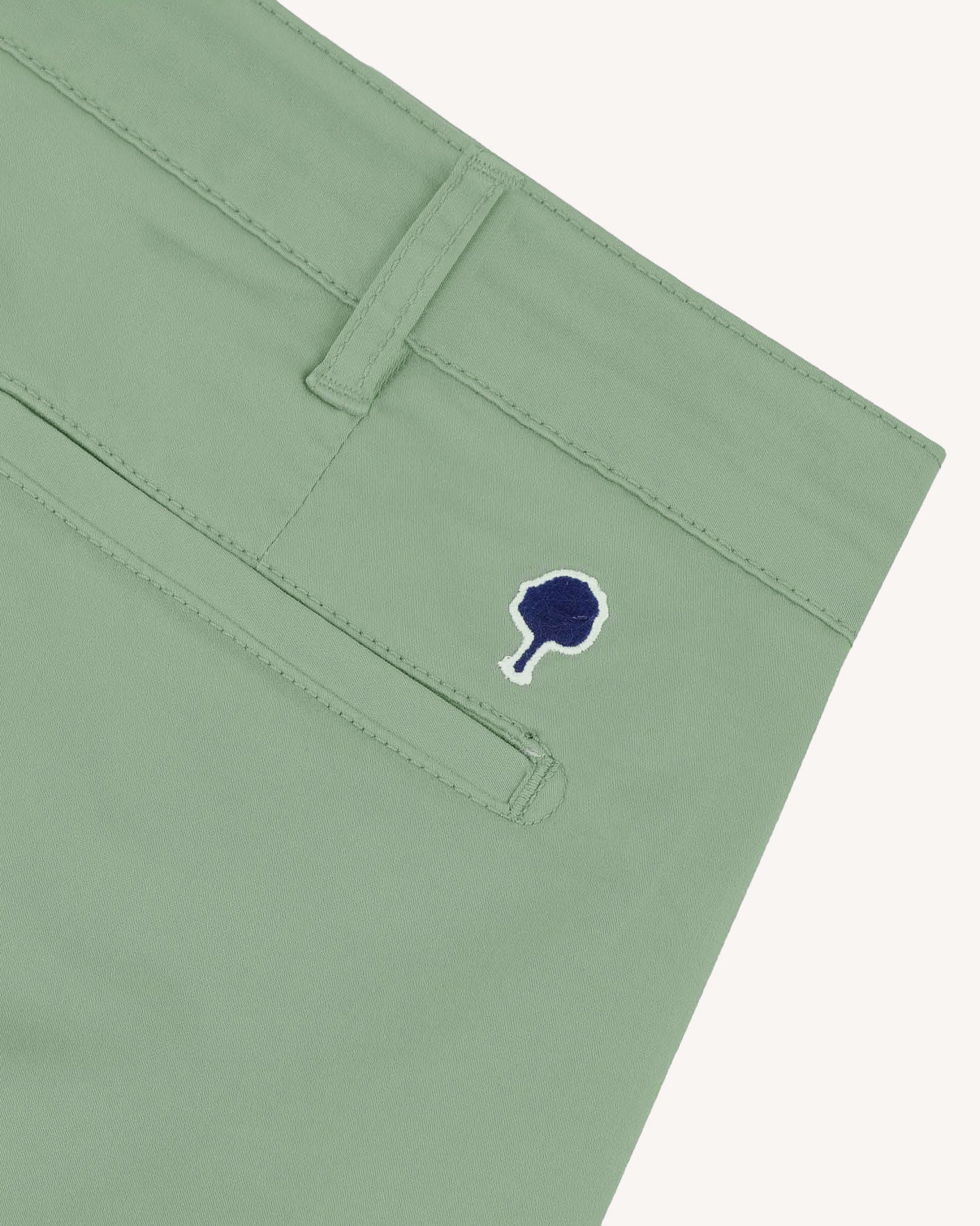 Short chino Saulieu Chaine et trame Green
