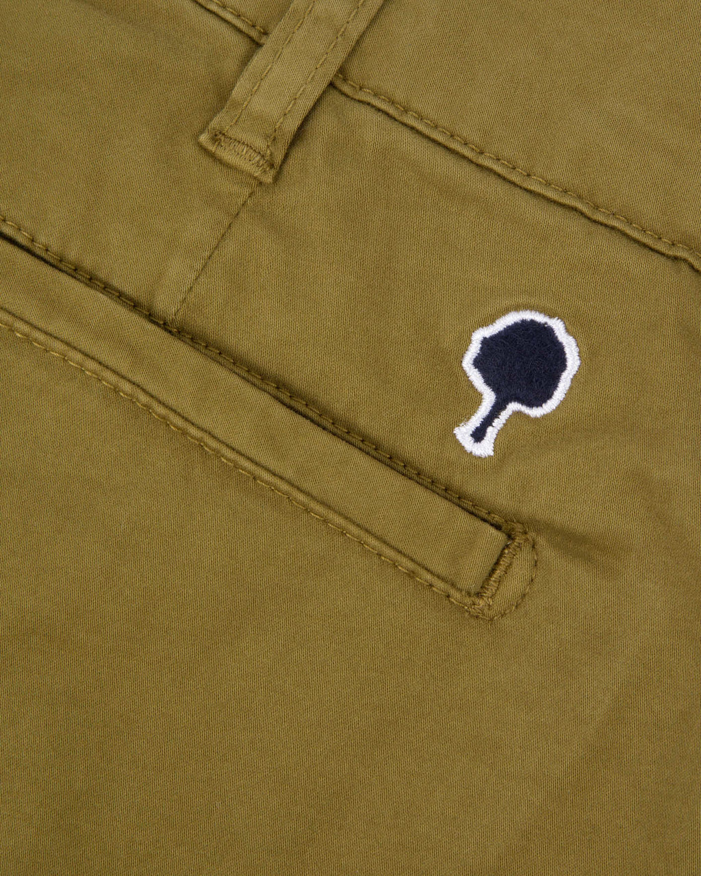 Short chino Saulieu Chaine et trame Warm kaki
