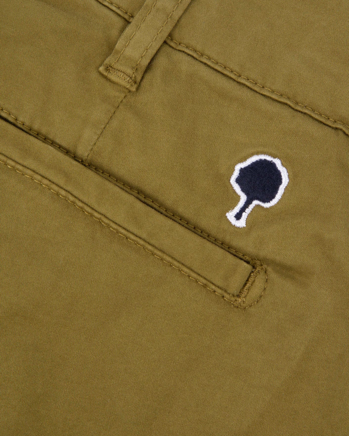 Short chino Saulieu Chaine et trame Warm kaki
