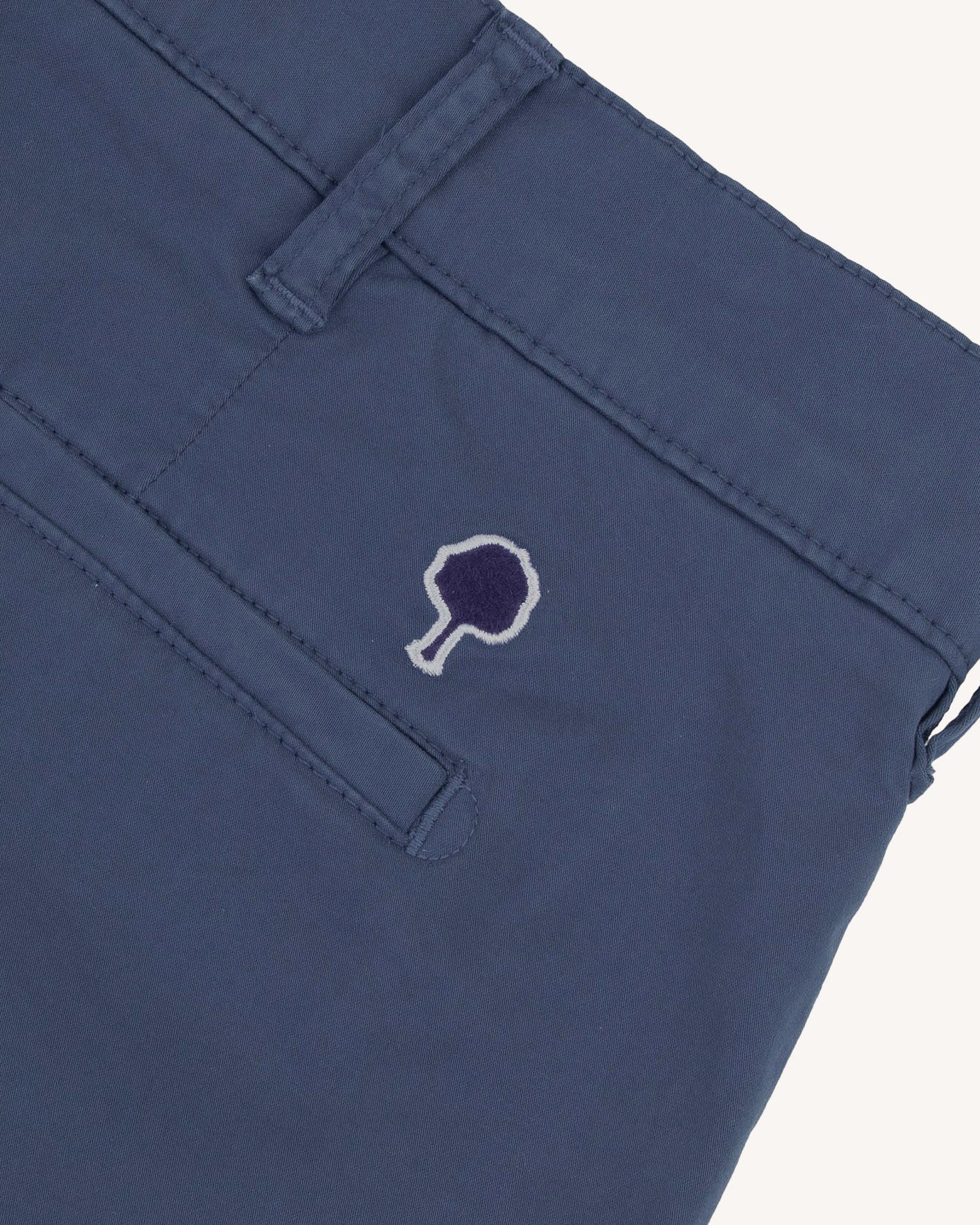 Short chino Saulieu Chaine et trame Washed navy
