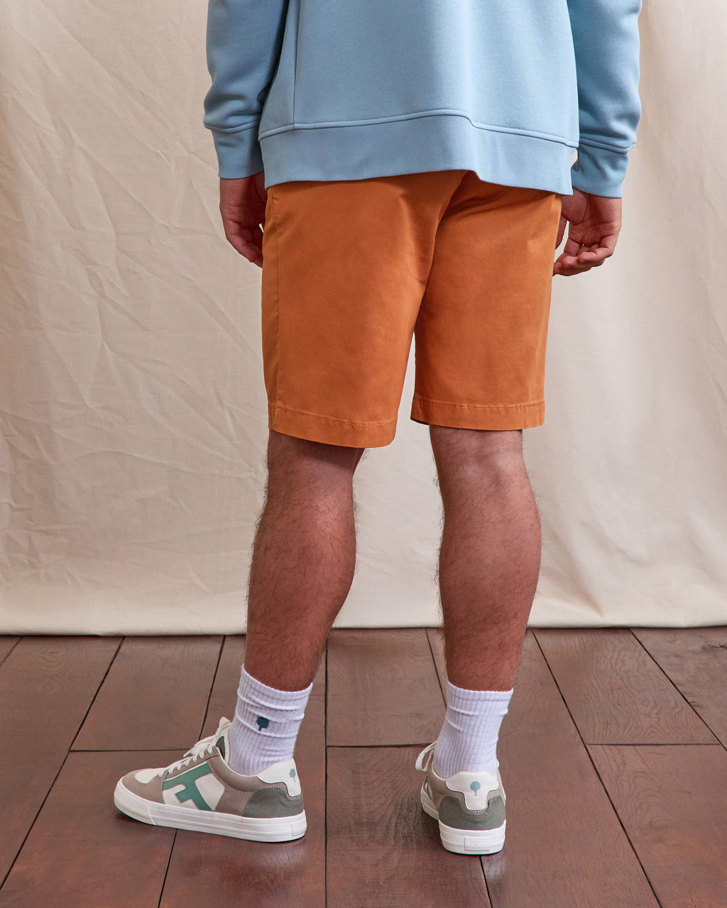 Short chino Saulieu Chaine et trame Light brick
